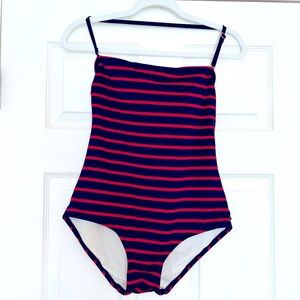 Tommy Hilfiger navy and red swim suit